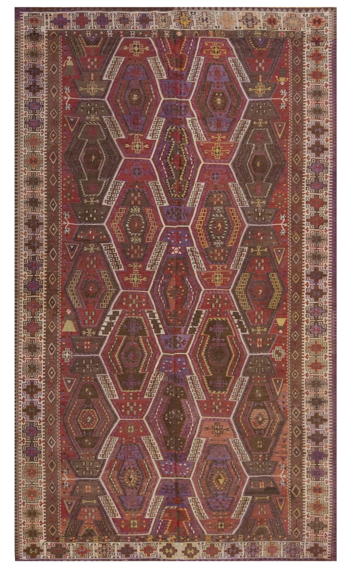 Vintage Large Kayseri Avşar Kilim, 183 x 305 cm / 6 x 10 ft Kilim