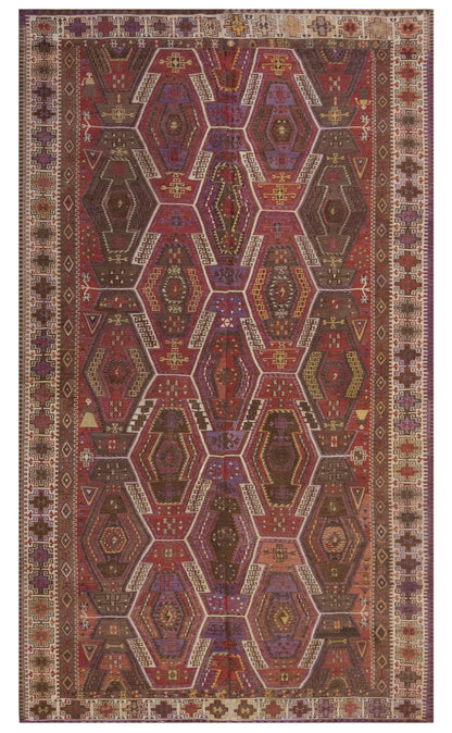 Vintage Large Kayseri Avşar Kilim, 183 x 305 cm / 6 x 10 ft Kilim