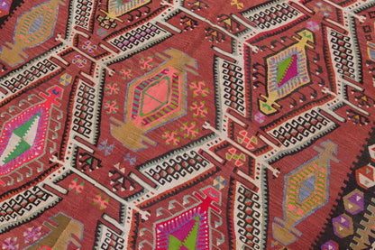 Vintage Large Kayseri Avşar Kilim, 185 x 330 cm / 6 x 11 ft Kilim