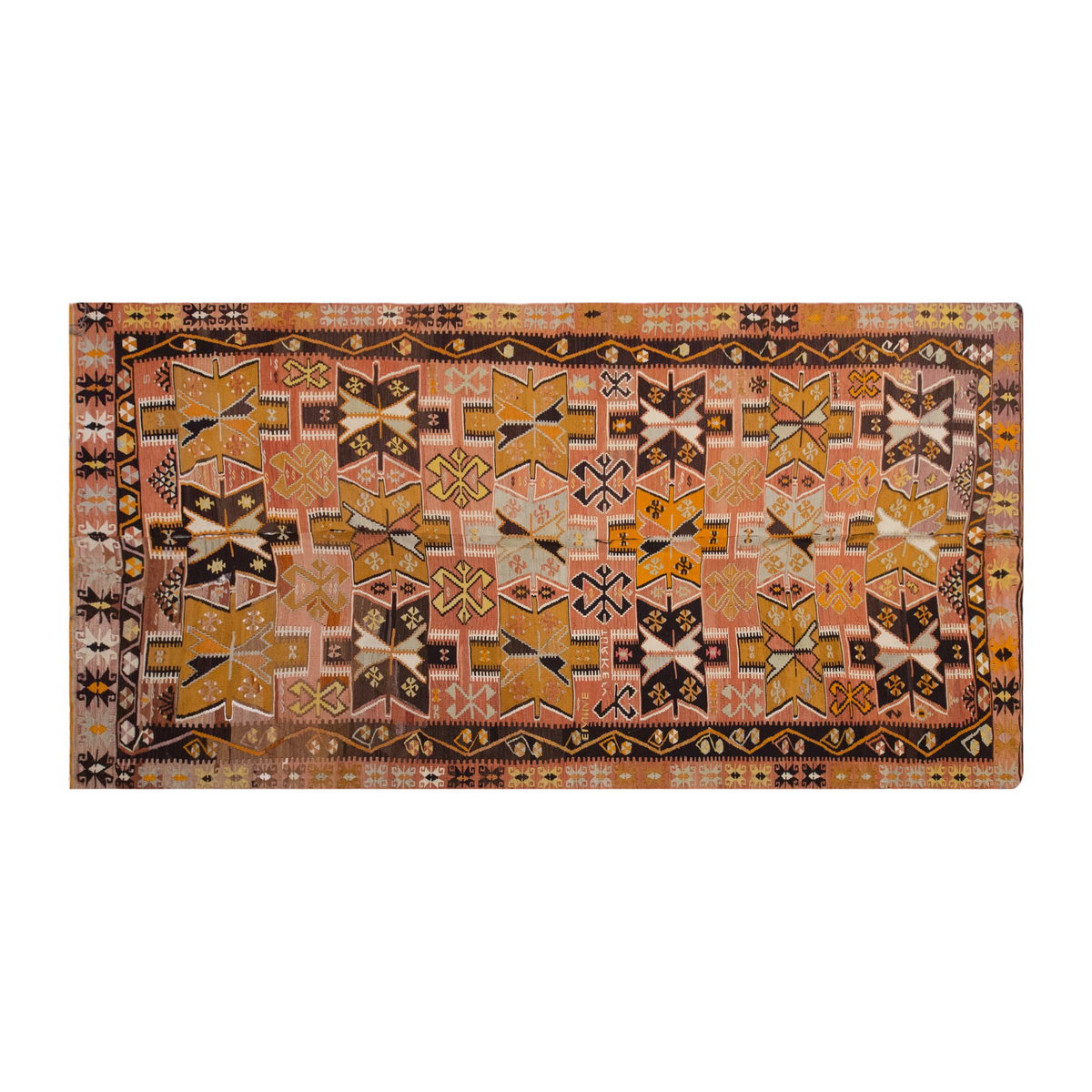 Vintage Large Kayseri Avşar Kilim, 189 x 429 cm / 6.2 x 14 ft Kilim