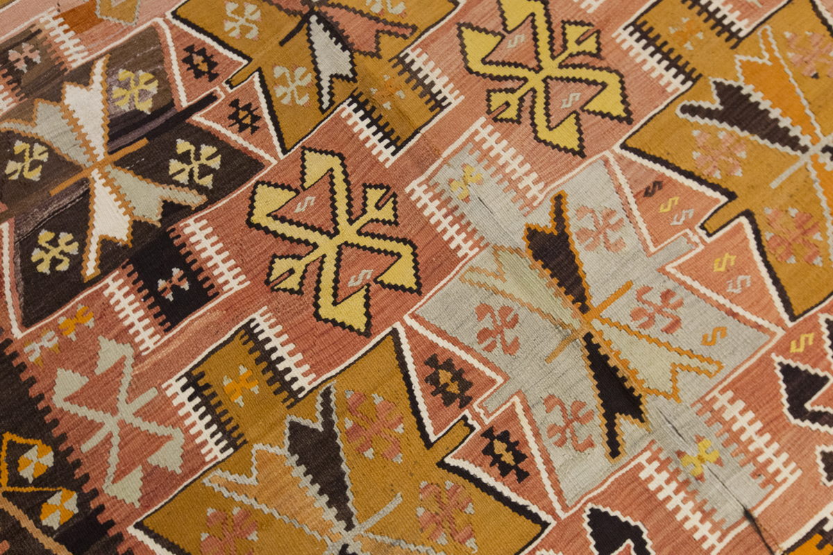 Vintage Large Kayseri Avşar Kilim, 189 x 429 cm / 6.2 x 14 ft Kilim