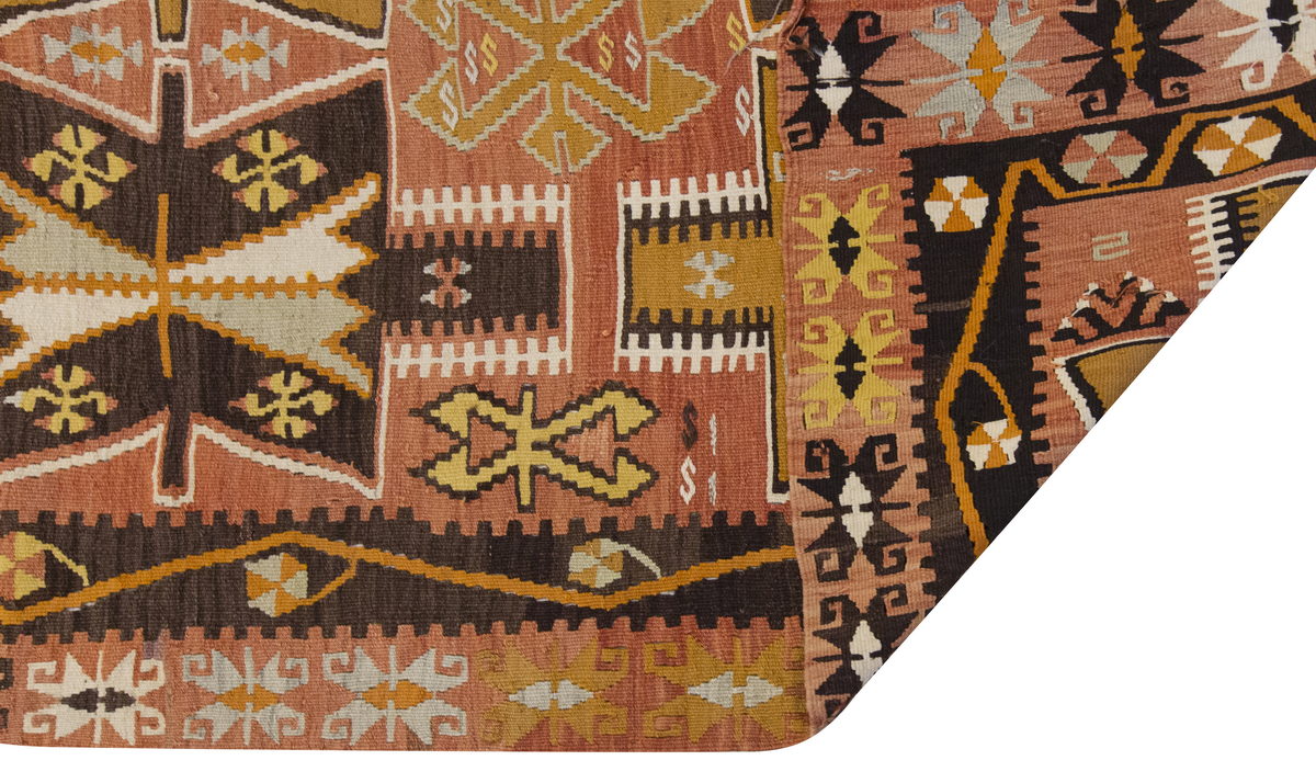 Vintage Large Kayseri Avşar Kilim, 189 x 429 cm / 6.2 x 14 ft Kilim