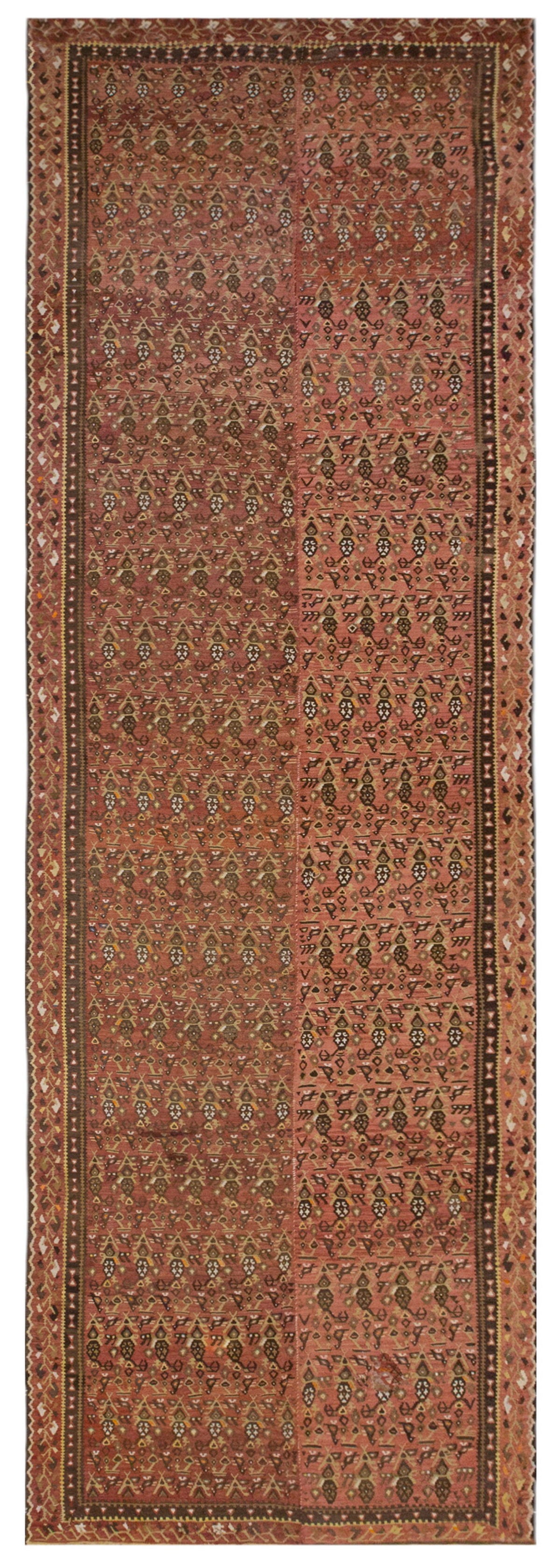 Vintage Large Kayseri Avşar Kilim, 195 x 580 cm / 6.5 x 19 ft Kilim