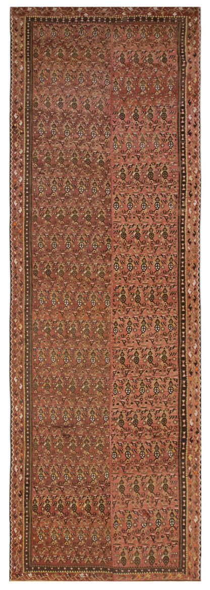 Vintage Large Kayseri Avşar Kilim, 195 x 580 cm / 6.5 x 19 ft Kilim