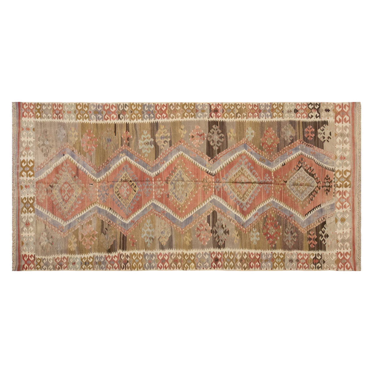 Vintage Large Kayseri Kilim, 147 x 409 cm / 5 x 13.5 ft Kilim