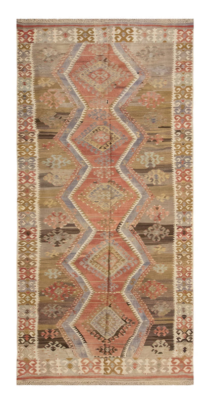 Vintage Large Kayseri Kilim, 147 x 409 cm / 5 x 13.5 ft Kilim