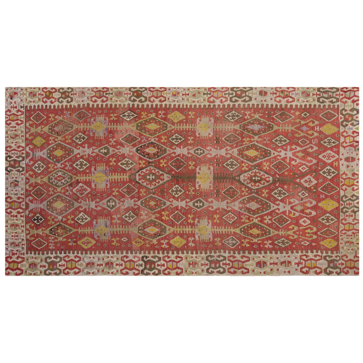 Vintage Large Kayseri Kilim, 157 x 394 cm / 5.2 x 13 ft Kilim
