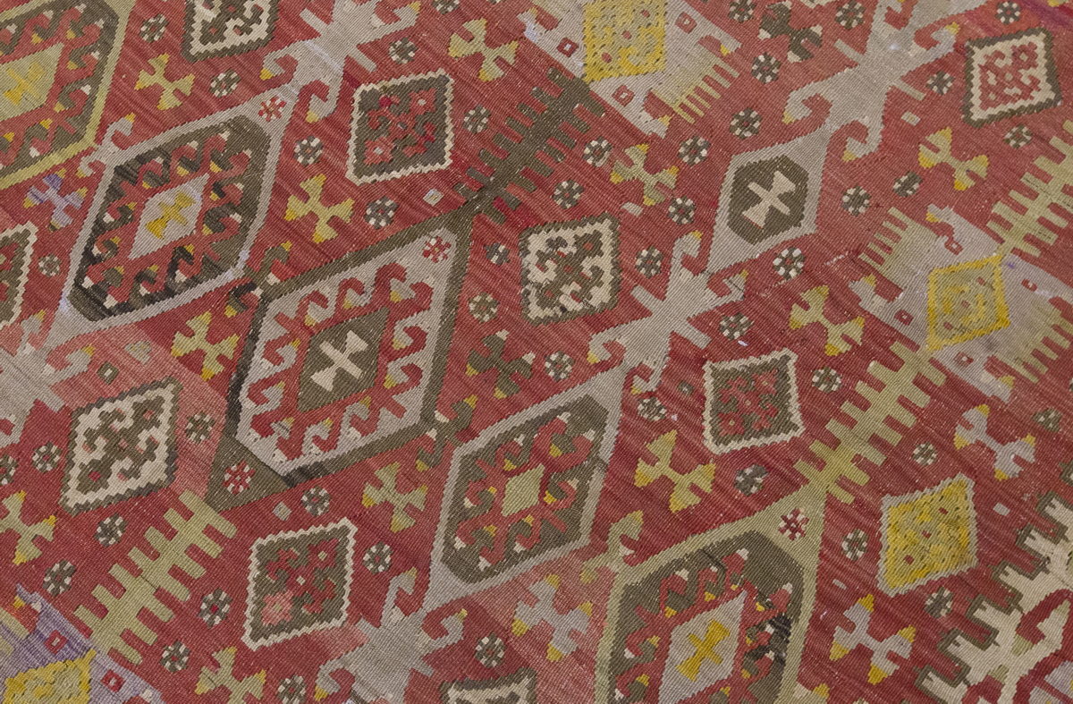 Vintage Large Kayseri Kilim, 157 x 394 cm / 5.2 x 13 ft Kilim