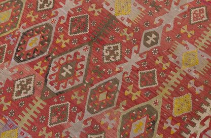 Vintage Large Kayseri Kilim, 157 x 394 cm / 5.2 x 13 ft Kilim