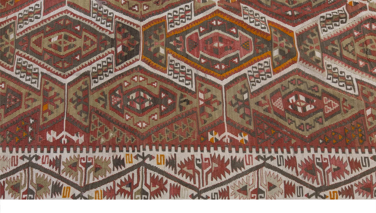 Vintage Large Kayseri Kilim, 162 x 328 cm / 5.4 x 10.9 ft Kilim