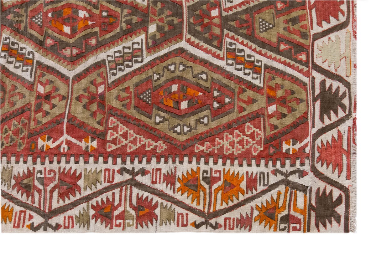Vintage Large Kayseri Kilim, 162 x 328 cm / 5.4 x 10.9 ft Kilim