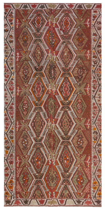 Vintage Large Kayseri Kilim, 162 x 328 cm / 5.4 x 10.9 ft Kilim