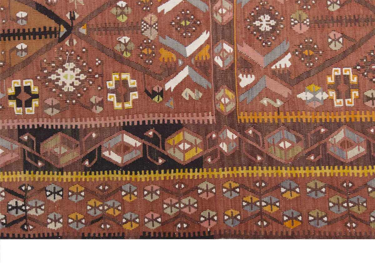 Vintage Large Kayseri Kilim, 164 x 305 cm / 5.5 x 10 ft Kilim