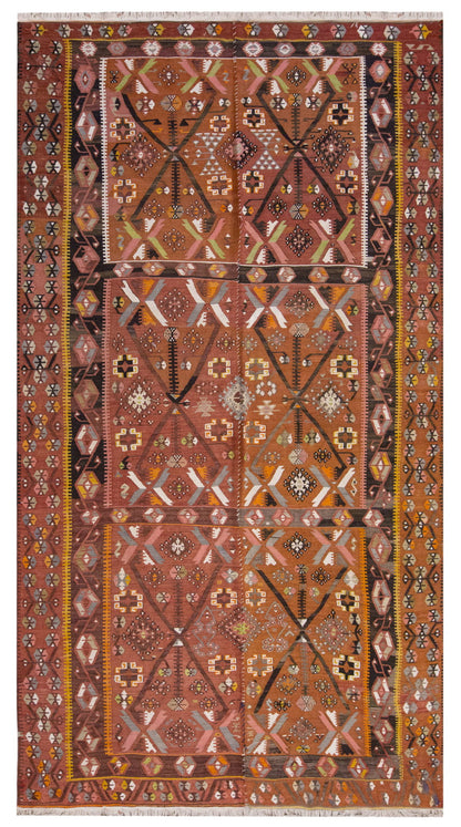 Vintage Large Kayseri Kilim, 164 x 305 cm / 5.5 x 10 ft Kilim