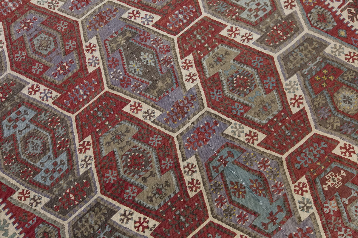 Vintage Large Kayseri Kilim, 166 x 374 cm / 5.5 x 12.3 ft Kilim