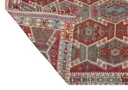Vintage Large Kayseri Kilim, 166 x 374 cm / 5.5 x 12.3 ft Kilim