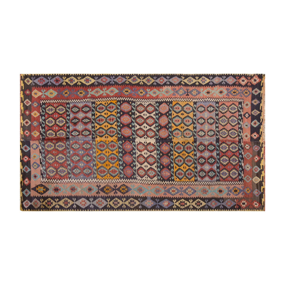 Vintage Large Kayseri Kilim, 167 x 336 cm / 5.6 x 11 ft Kilim