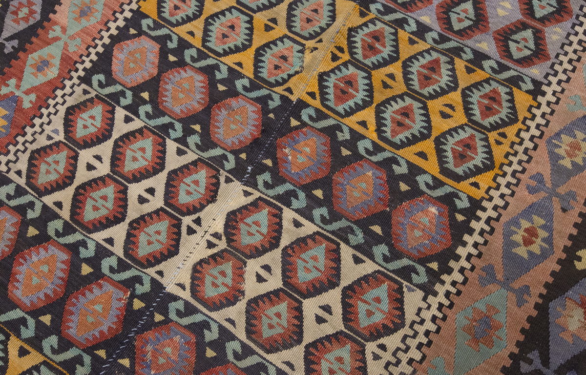 Vintage Large Kayseri Kilim, 167 x 336 cm / 5.6 x 11 ft Kilim