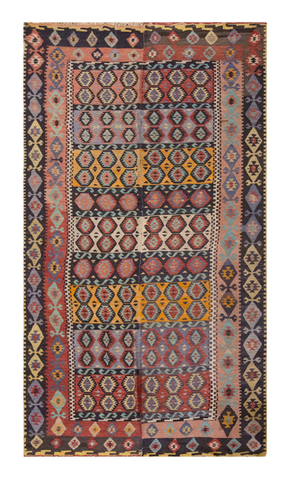 Vintage Large Kayseri Kilim, 167 x 336 cm / 5.6 x 11 ft Kilim
