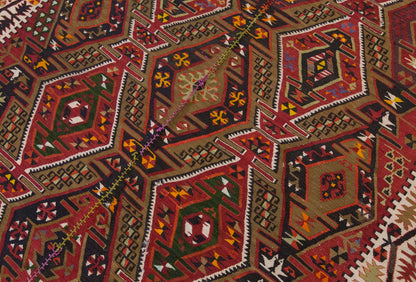 Vintage Large Kayseri Kilim, 170 x 350 cm / 5.7 x 11.6 ft Kilim