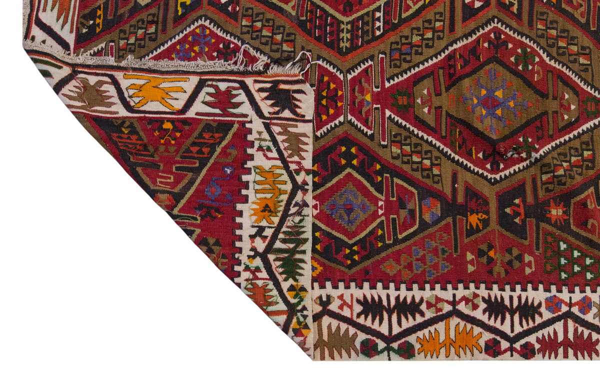 Vintage Large Kayseri Kilim, 170 x 350 cm / 5.7 x 11.6 ft Kilim