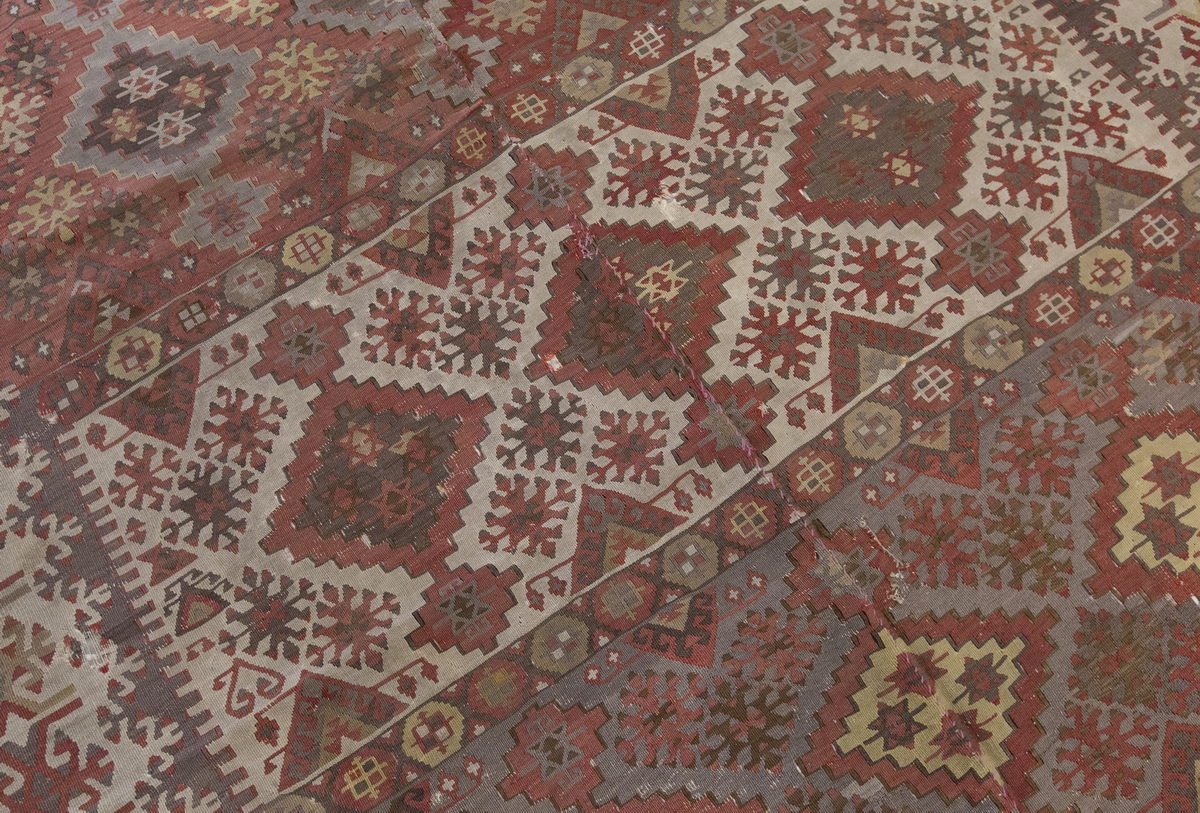 Vintage Large Kayseri Kilim, 175 x 416 cm / 5.9 x 13.8 ft Kilim