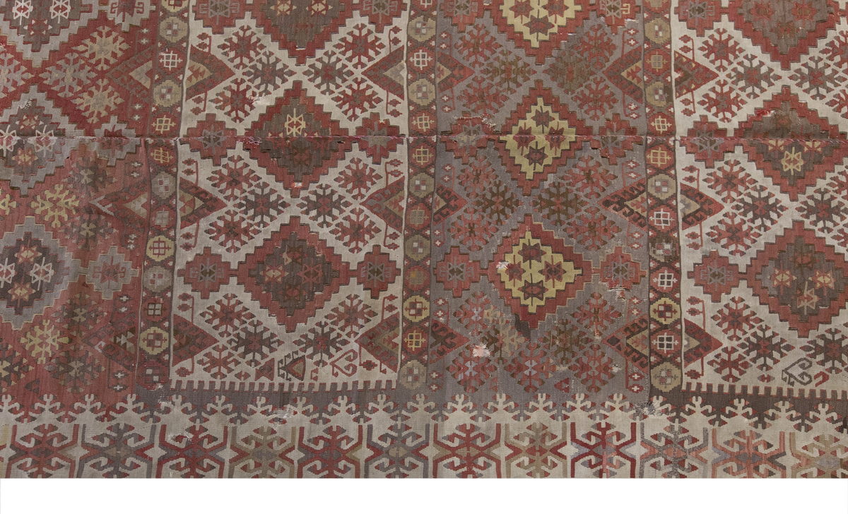 Vintage Large Kayseri Kilim, 175 x 416 cm / 5.9 x 13.8 ft Kilim