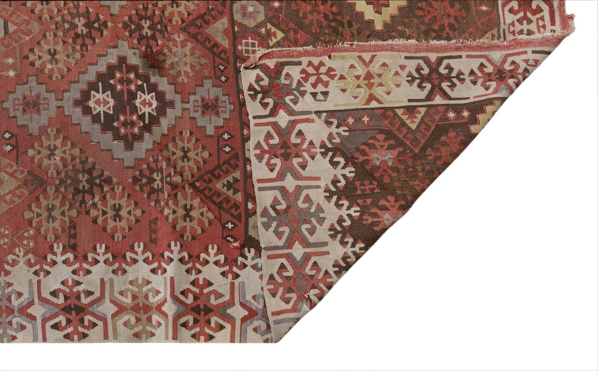 Vintage Large Kayseri Kilim, 175 x 416 cm / 5.9 x 13.8 ft Kilim