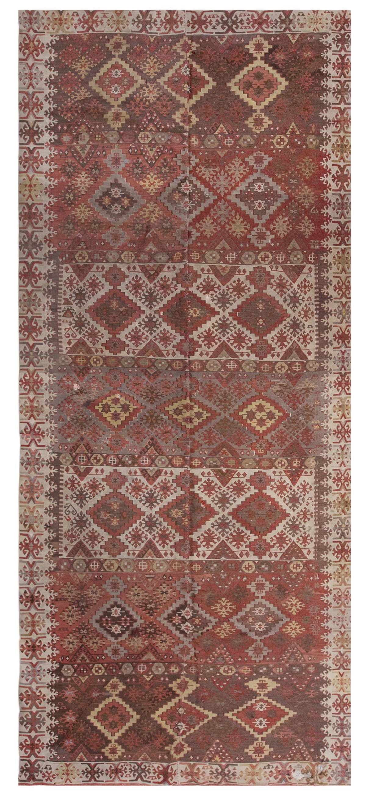 Vintage Large Kayseri Kilim, 175 x 416 cm / 5.9 x 13.8 ft Kilim