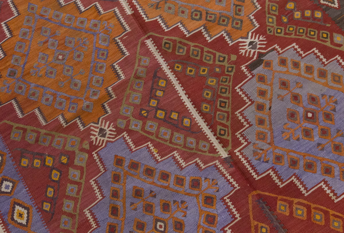 Vintage Large Kayseri Kilim, 178 x 390 cm / 6 x 13 ft Kilim
