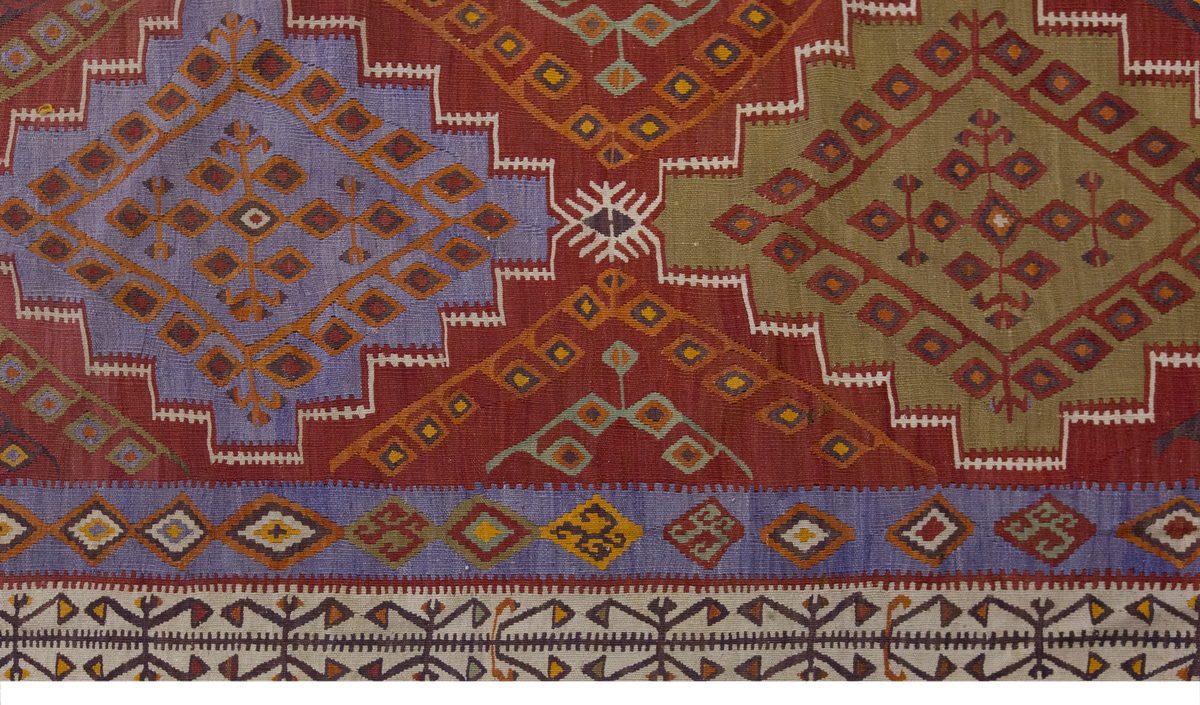 Vintage Large Kayseri Kilim, 178 x 390 cm / 6 x 13 ft Kilim