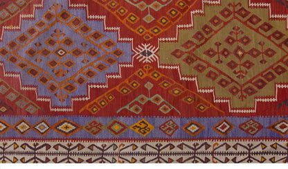 Vintage Large Kayseri Kilim, 178 x 390 cm / 6 x 13 ft Kilim