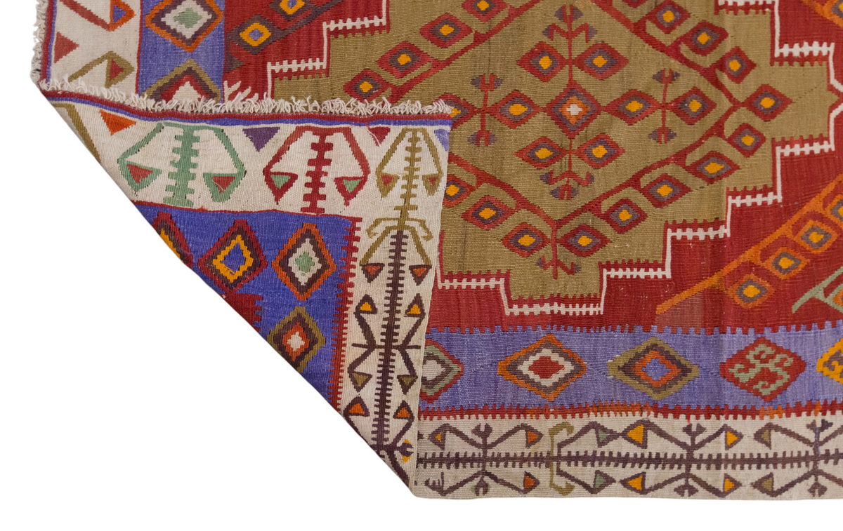 Vintage Large Kayseri Kilim, 178 x 390 cm / 6 x 13 ft Kilim