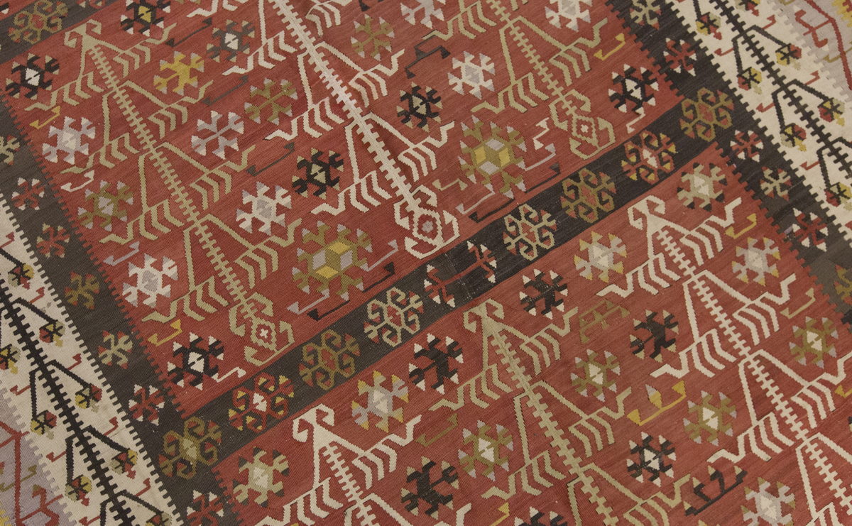 Vintage Large Kayseri Kilim, 188 x 431 cm / 6.2 x 14.2 ft Kilim