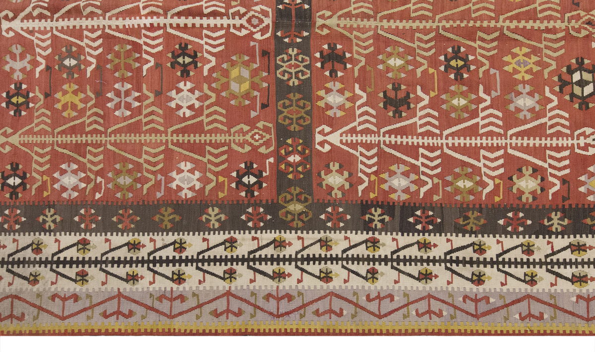 Vintage Large Kayseri Kilim, 188 x 431 cm / 6.2 x 14.2 ft Kilim