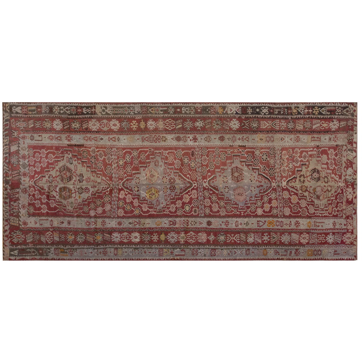 Vintage Large Kayseri Kilim, 199 x 452 cm / 6.6 x 15 ft Kilim
