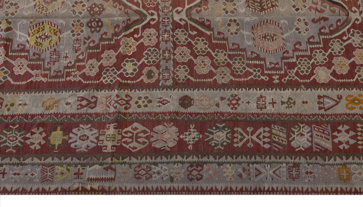 Vintage Large Kayseri Kilim, 199 x 452 cm / 6.6 x 15 ft Kilim