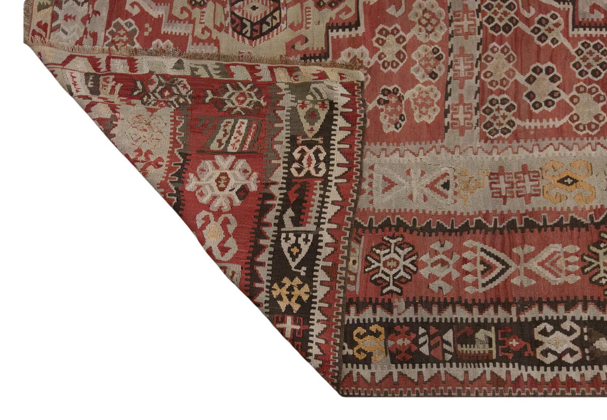Vintage Large Kayseri Kilim, 199 x 452 cm / 6.6 x 15 ft Kilim