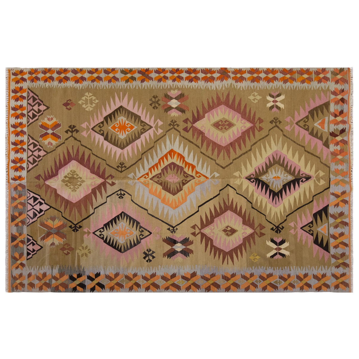 Vintage Large Kayseri Kilim, 204 x 311 cm / 6.8 x 10.2 ft Kilim