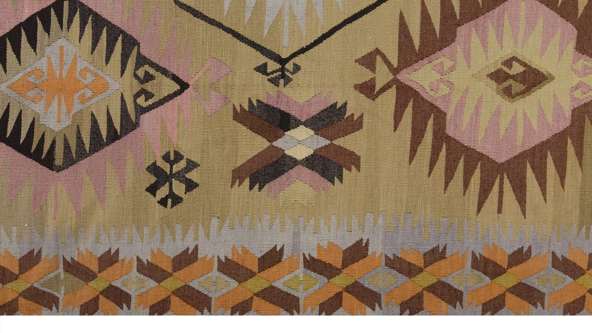 Vintage Large Kayseri Kilim, 204 x 311 cm / 6.8 x 10.2 ft Kilim