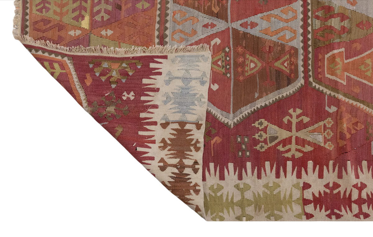 Vintage Large Kayseri Kilim, 218 x 398 cm / 7.2 x 13 ft Kilim