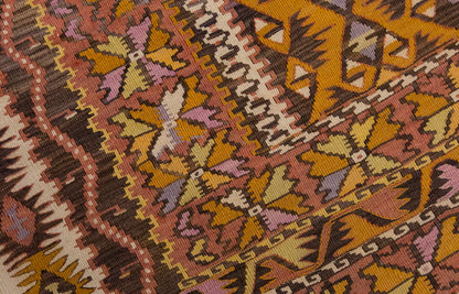Vintage Large Kayseri-Sarız Kilim, 187 x 391 cm / 6.2 x 13 ft Kilim