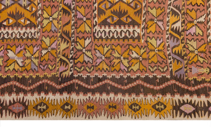 Vintage Large Kayseri-Sarız Kilim, 187 x 391 cm / 6.2 x 13 ft Kilim