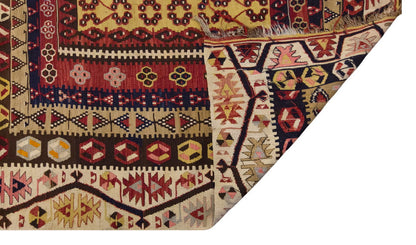 Vintage Large Kayseri Sarız Kilim, 199 x 406 cm / 6.6 x 13.4 ft Kilim