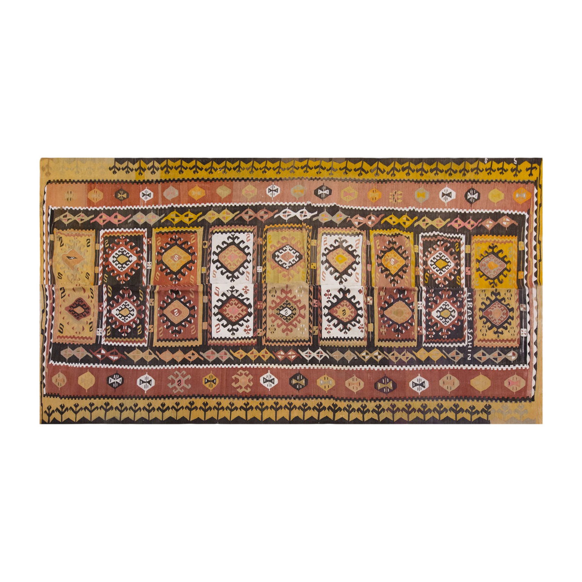 Vintage Large Kırşehir Kilim, 134 x 324 cm / 4.5 x 10.8 ft Kilim