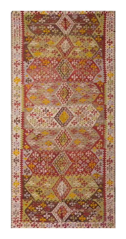 Vintage Large Kırşehir Kilim, 134 x 324 cm / 4.5 x 10.8 ft Kilim