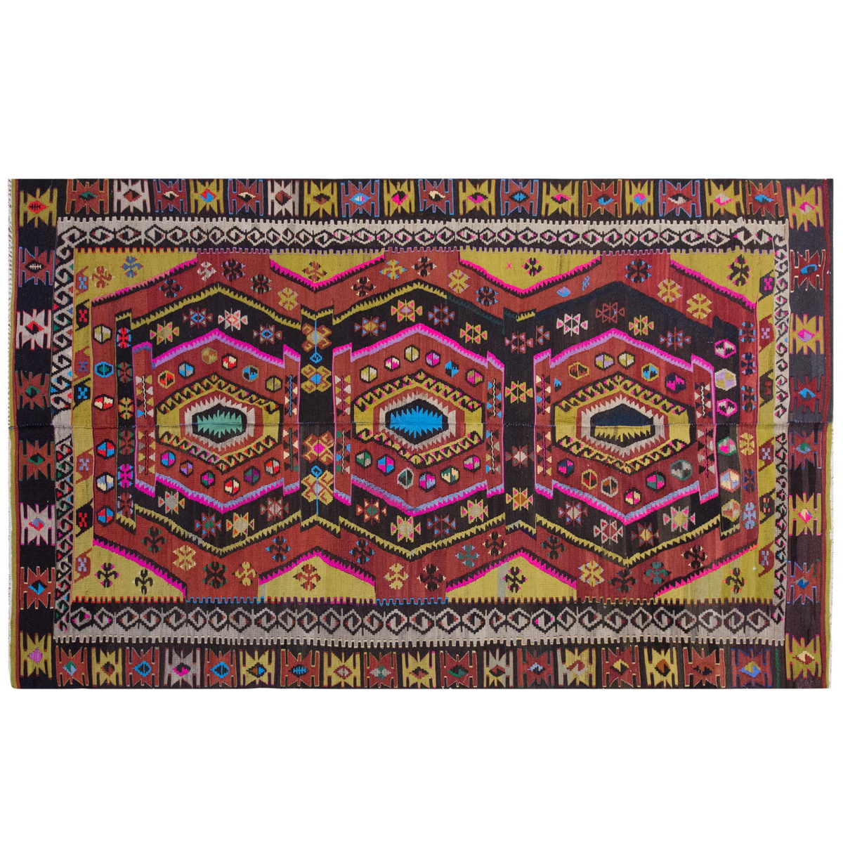 Vintage Large Kırşehir Kilim, 190 x 299 cm / 6.3 x 10 ft Kilim