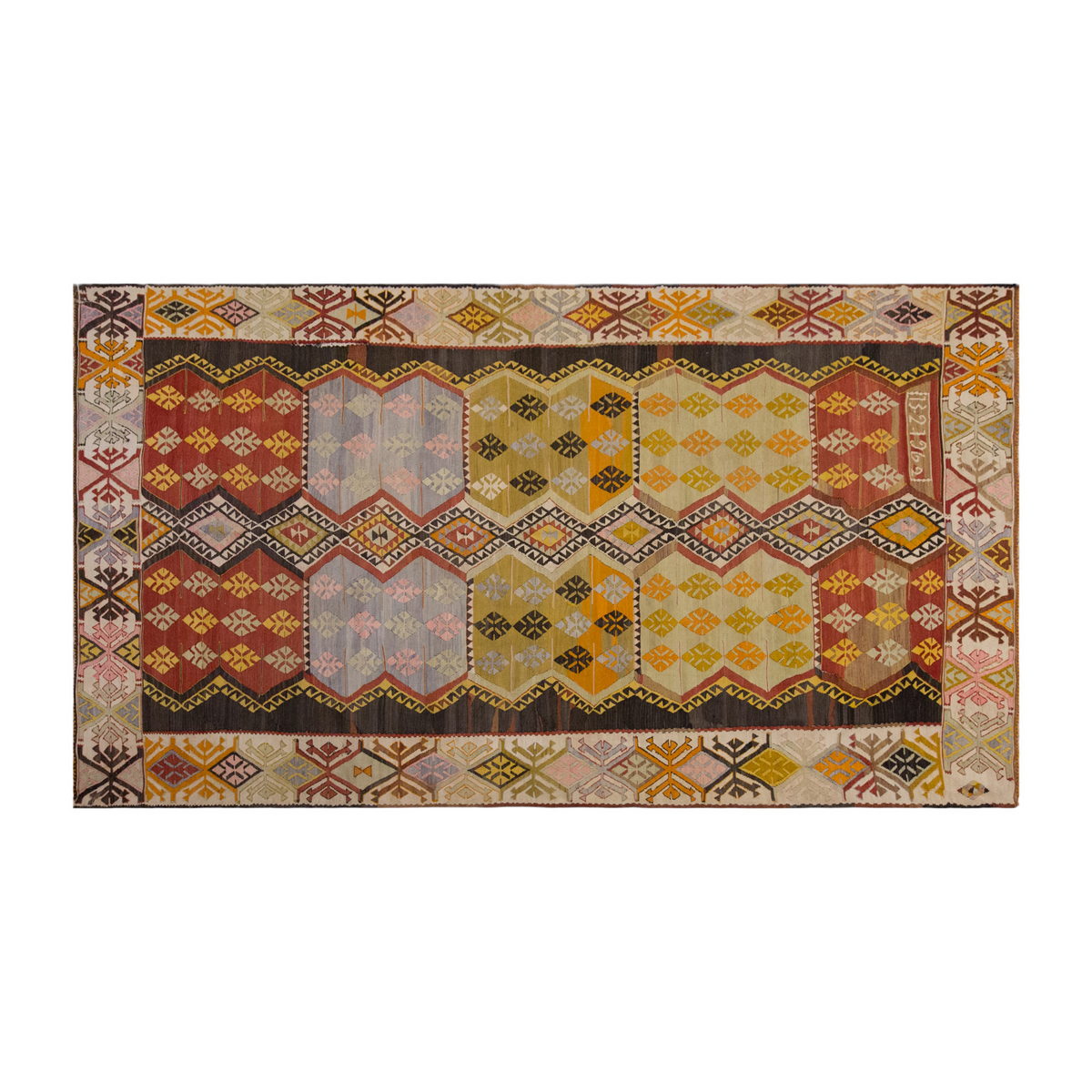 Vintage Large Kırşehir Kilim, 194 x 374 cm / 6.4 x 12.3 ft Kilim