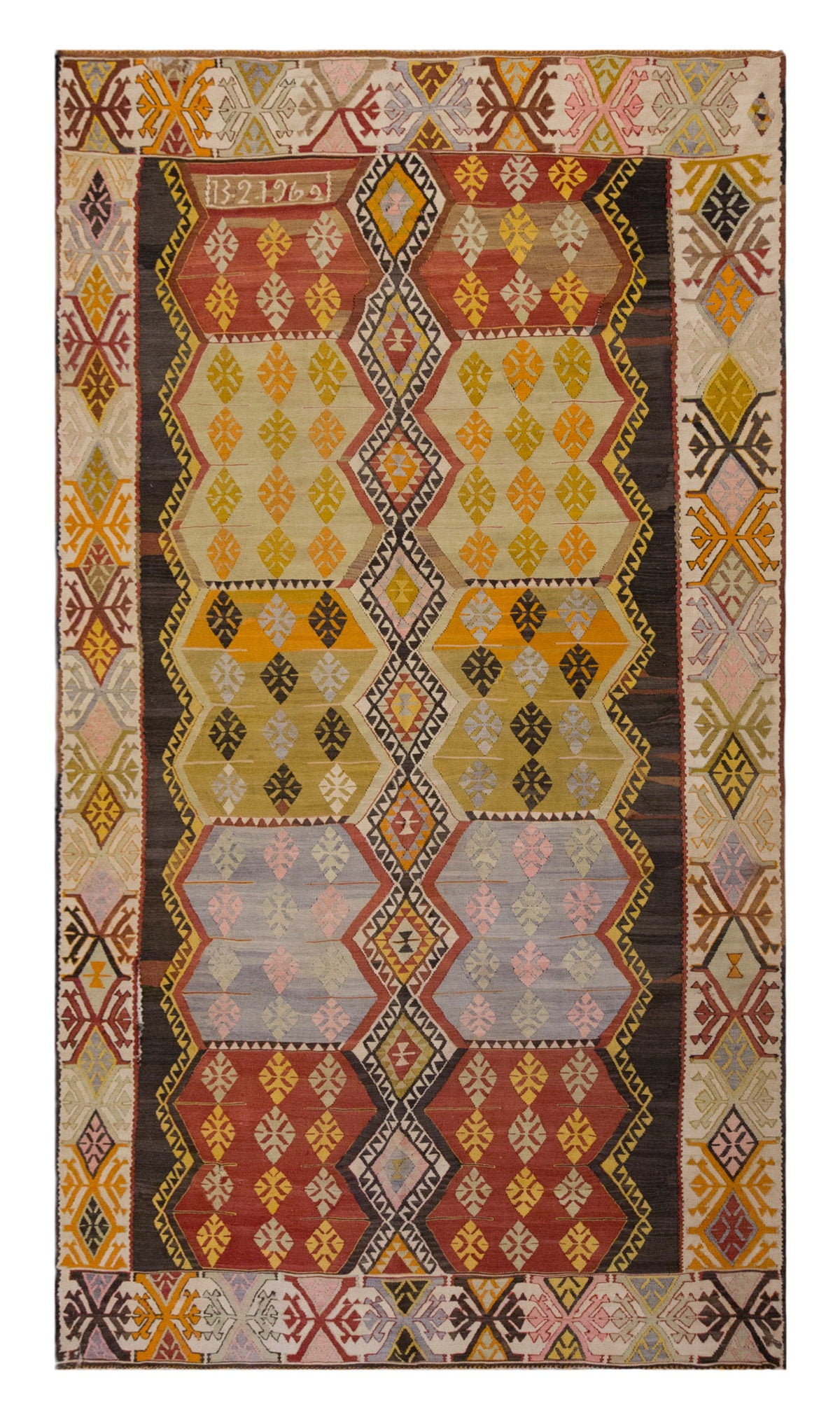 Vintage Large Kırşehir Kilim, 194 x 374 cm / 6.4 x 12.3 ft Kilim