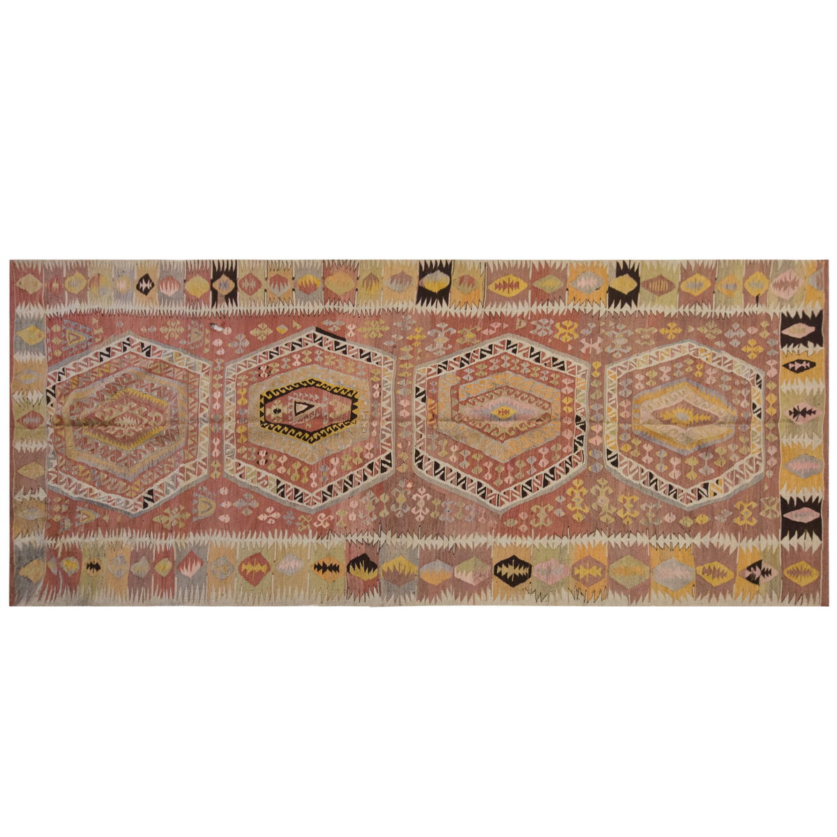 Vintage Large Konta Kilim, 136 x 330 cm / 4.6 x 11 ft Kilim